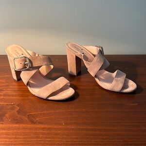 Kate Spade Vero Cuoio suede heels nude size 8